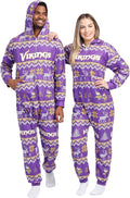 FOCO Team Logo Pajamas One Piece Onsie in Polyester - Soft Fit