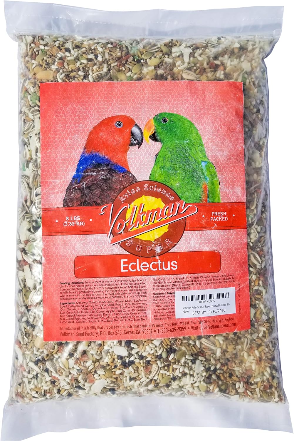 Volkman Avian Science Super Eclectus Bird Food for Parrots