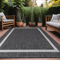 Bordered Outdoor Rug 5x7 Washable Patio Carpet - Durable, Easy Care
