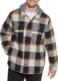 Levi's Plaid Sherpa Lined Hooded Shirt Jacket - Warm Casual Layer Soft