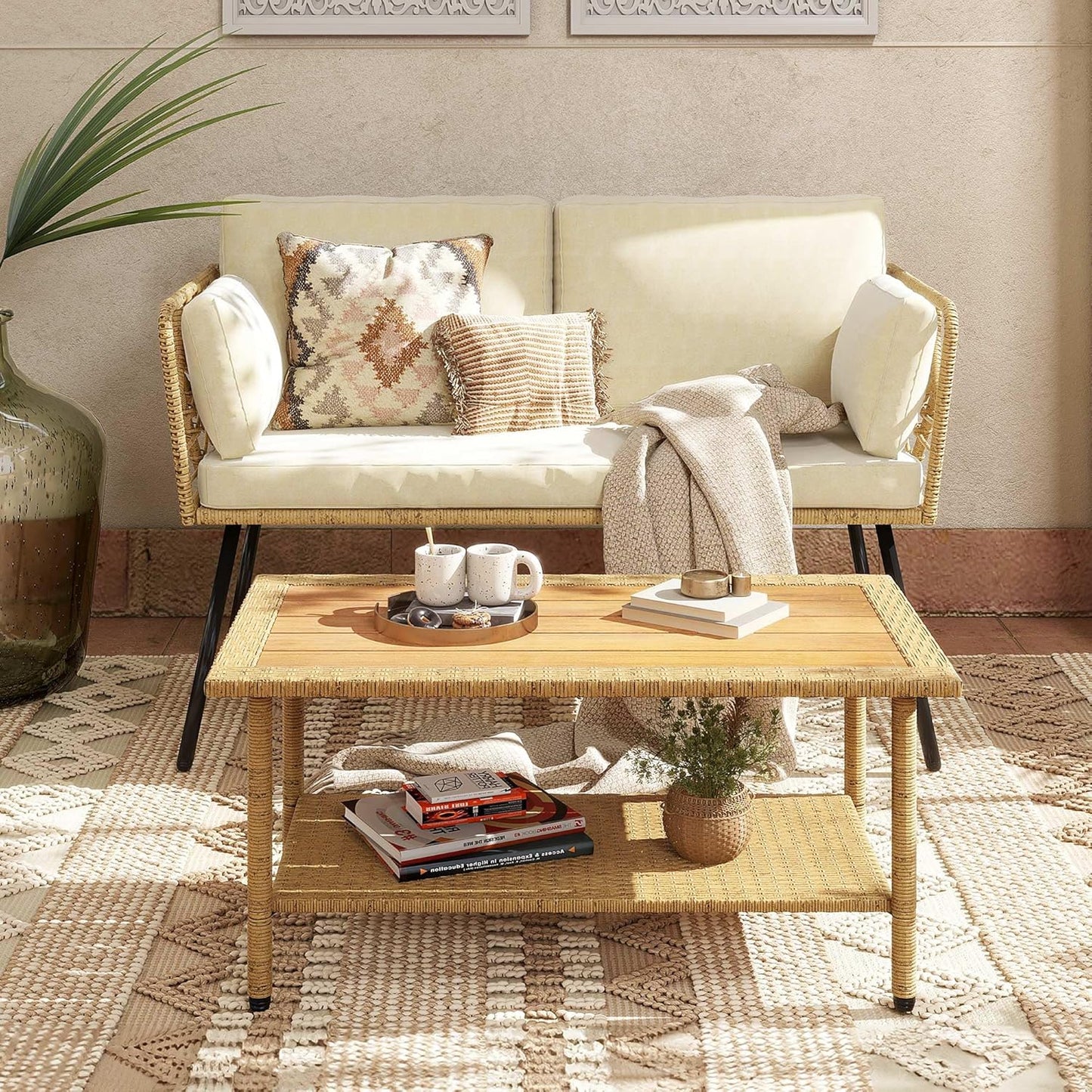 DWVO 2 Pieces Patio Furniture Set for Outdoor Comfort & Style
