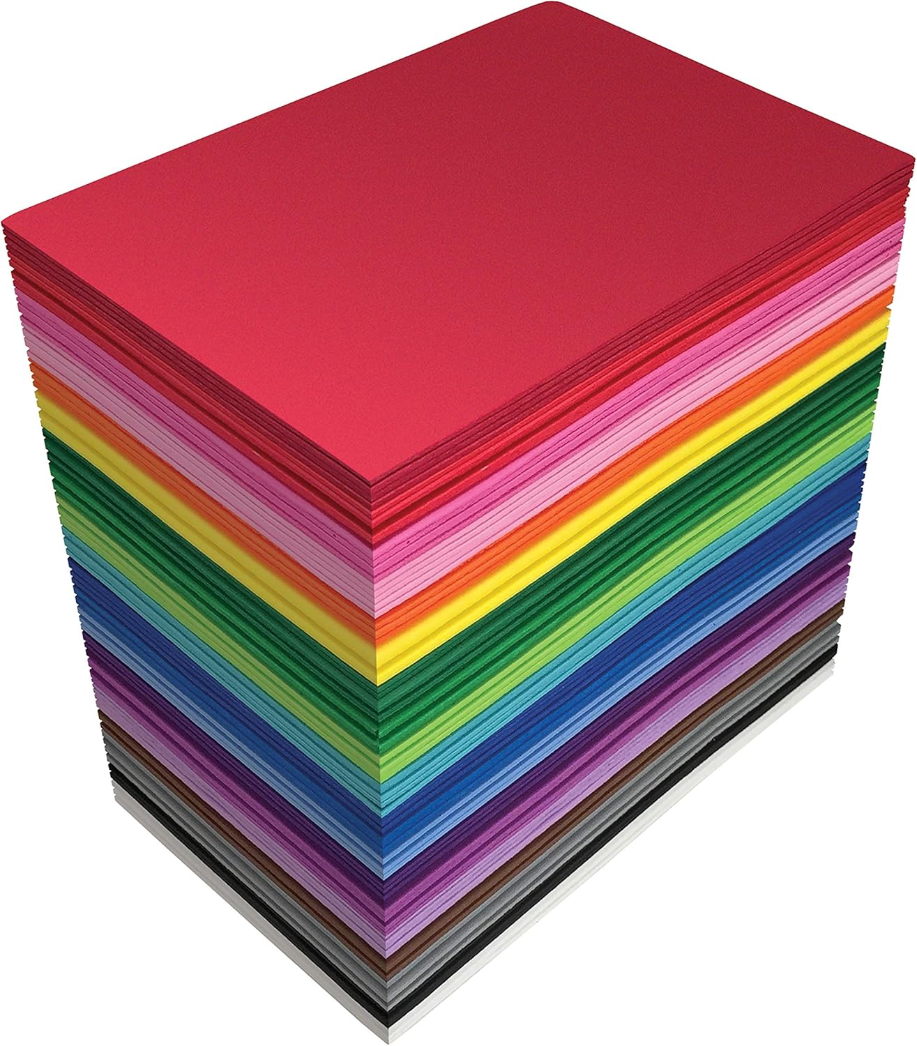 Assorted Color EVA Foam Sheets, 100 Pack - Arts & Crafts Essential