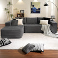104 in Cloud Sectional Couch with L-Shape Chaise - Modular Corduroy