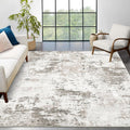 10x13 Modern Abstract Faux Wool Accent Rug for Living Room