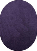 Ambiant Pet Friendly Solid Color Area Rug Purple 2 ft x 8 ft Oval