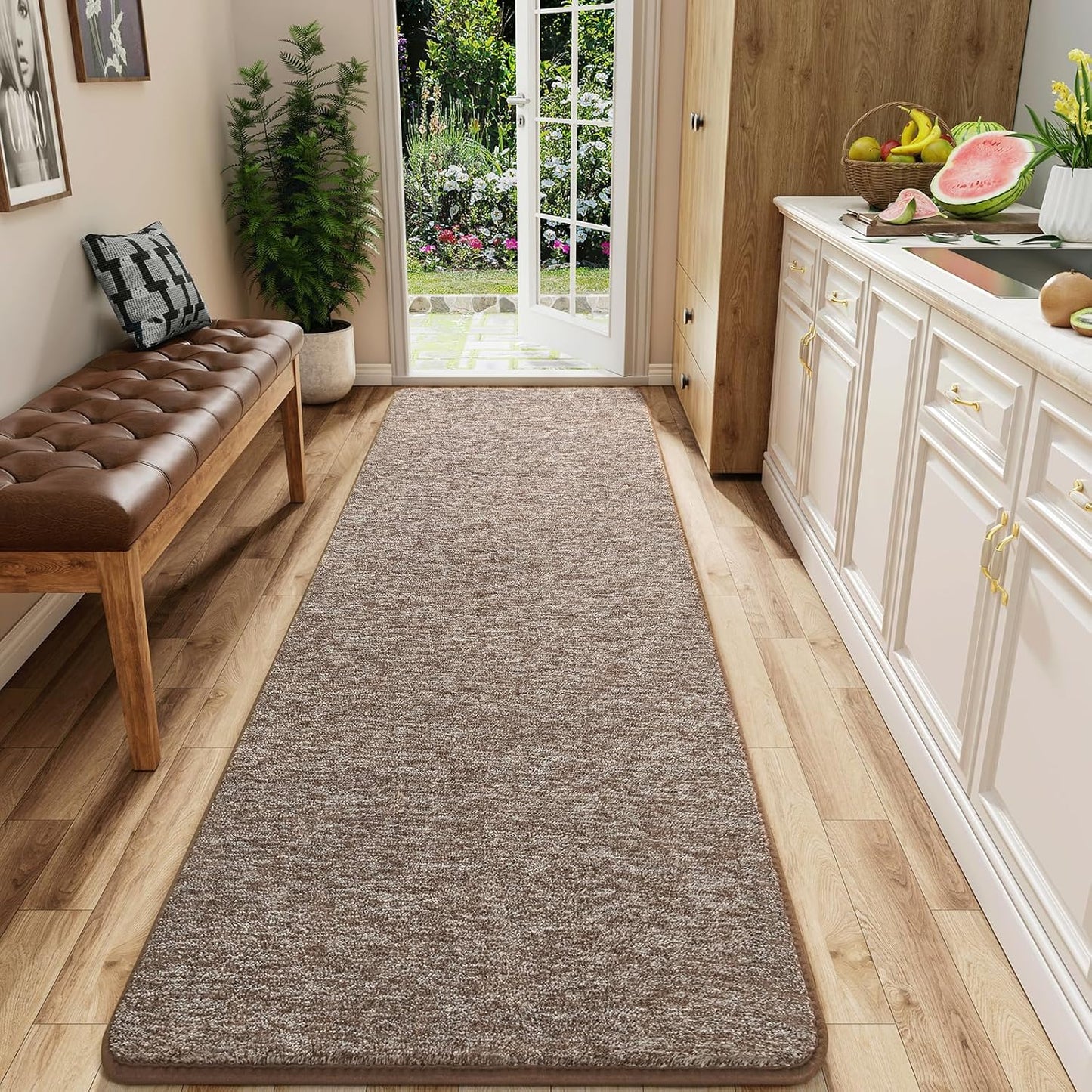 Washable 2x8 Runner Rug with Soft Memory Foam for Hallways