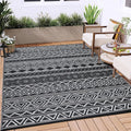 Outdoor Rug 8x10 Waterproof Patio Mat - Reversible, Easy Clean