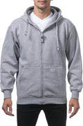 Men's Heavyweight Full Zip Fleece Hoodie Charcoal - Thick Warm Layer