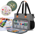 Embroidery Project Carrying Bag - Padded Organizer for Hoops and Floss