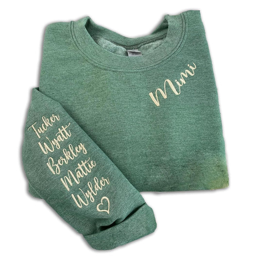 Personalized Grandma Sweatshirt | Custom Embroidery | MONTOJOY