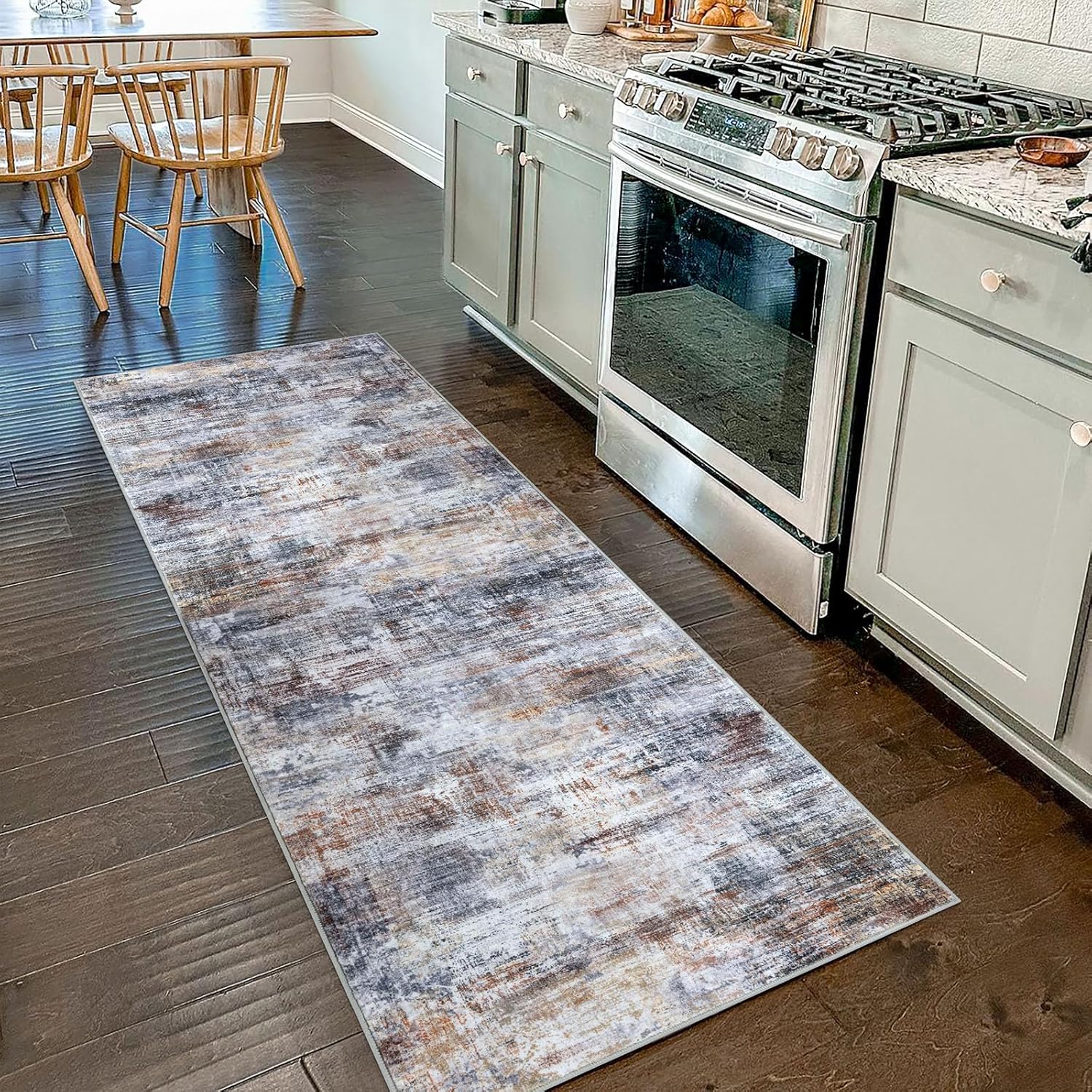 IOHOUZE Abstract Runner Rug 2x7 Ft for Modern Home Decor