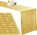 Gold Sequin Table Runner 12 x 72 in - Sparkle for Weddings & Parties
