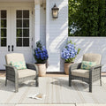 HOOOWOOO Patio Furniture Set 2-Piece Bistro Chairs - Deep Comfort