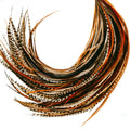 21 Natural Color Feather Hair Extensions 914 Long - Boho HeatSafe