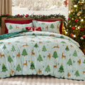 Christmas Comforter Set Queen - Reversible Reindeer Comforter