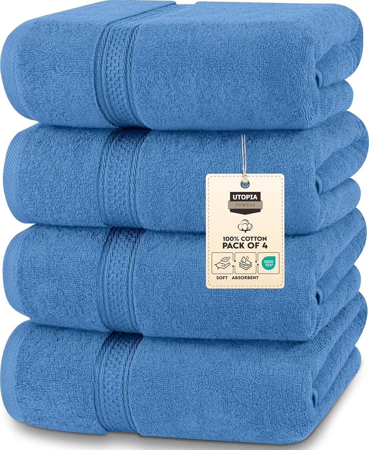 Utopia Towels Premium Bath Towels Set of 4, 27 by 54 Inches