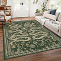Snake Washable 5x7 Area Rug for Living Room - Soft Low-Pile Non-Slip
