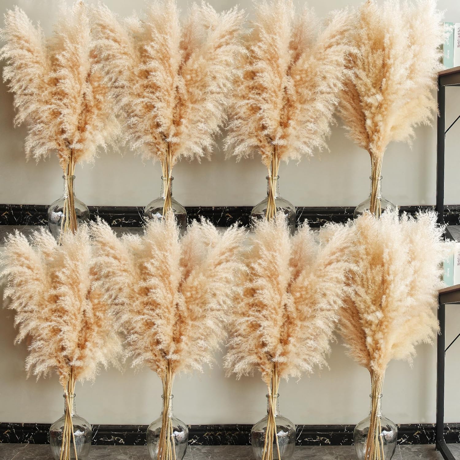 40 Inch Natural Pampas Grass Decor for Boho Home and Events