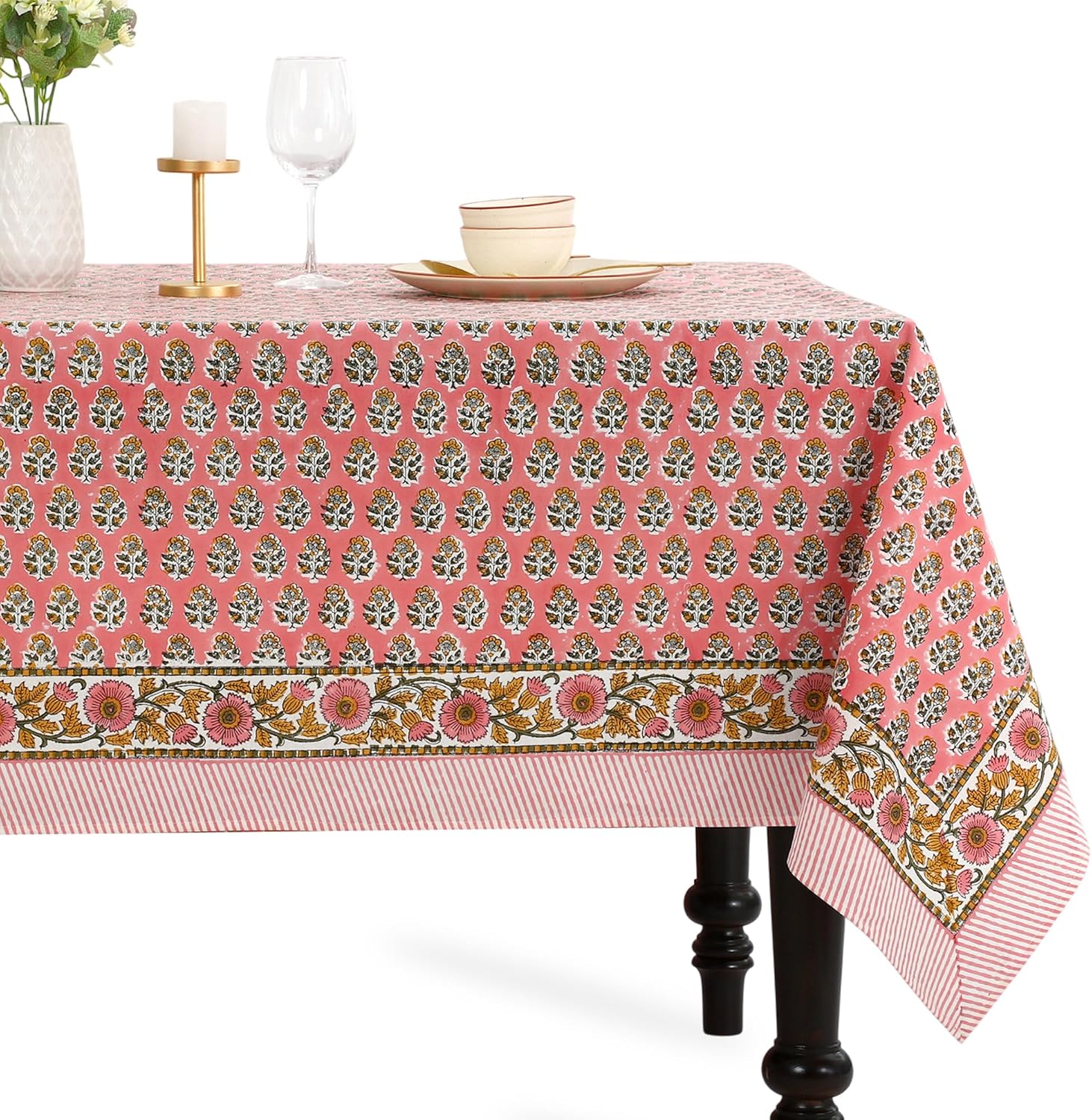 CPC Tablecloth 100% Cotton 70x108 Inch for Weddings & Events