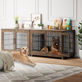 Elegant Dog Crate Furniture with Cushion for Large Breeds