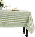 CPC Tablecloth 100% Cotton 70x108 in Rectangle Table Cover - Emerald