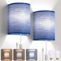 Plug in Wall Sconces Set of Two - Stepless Color Temperature Wall