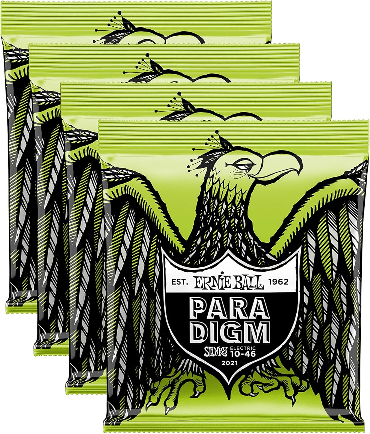 4 PACK Ernie Ball Paradigm Regular Slinky Guitar Strings .010-.046