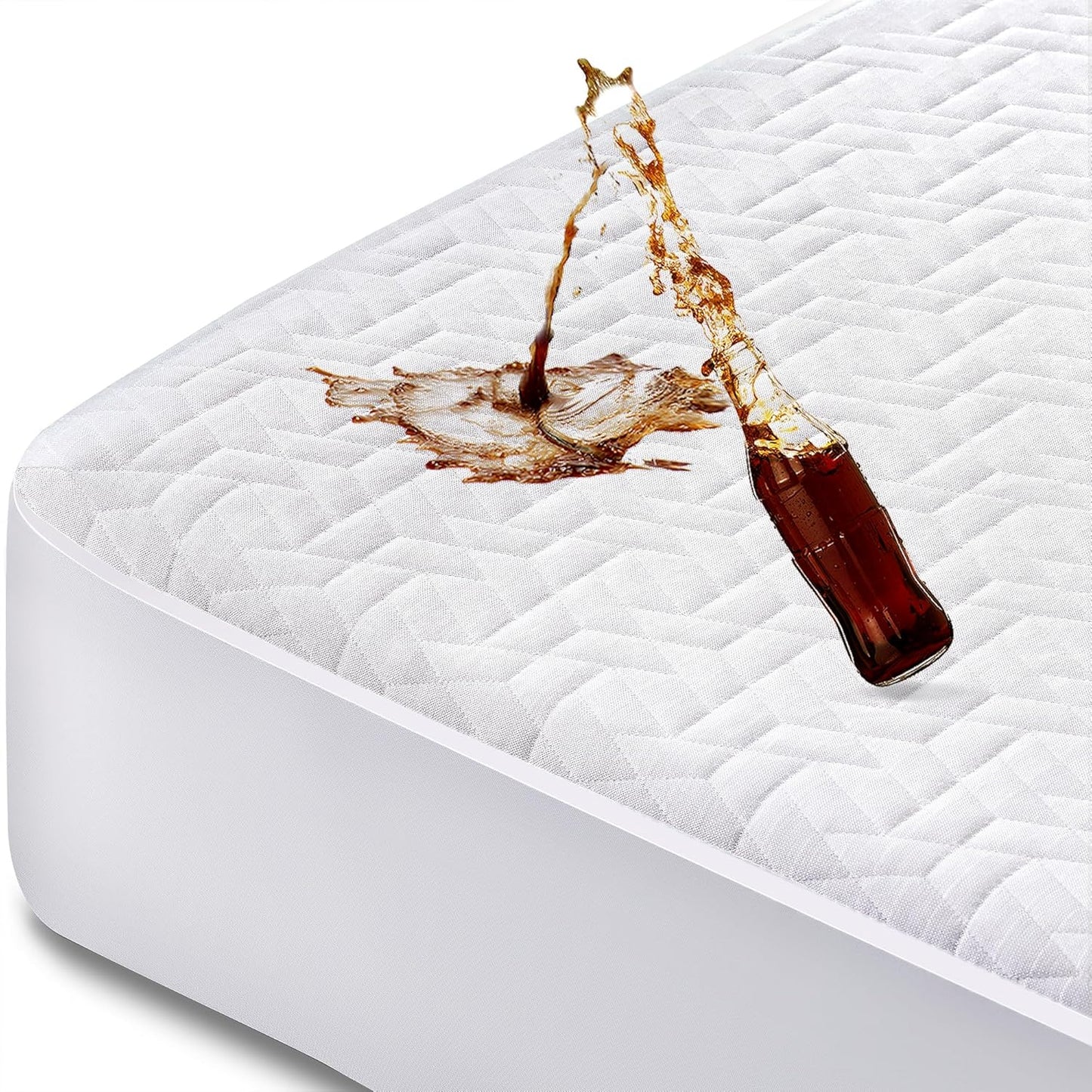 Hanherry 100% Waterproof Mattress Protector for King Size Beds