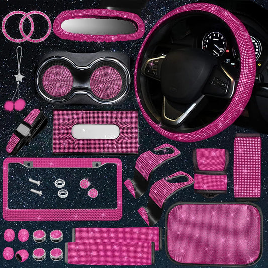 Bling Car Parts Set with 25 Accessories for Stylish Vehicles