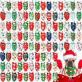 Abbylike 100 Pieces Christmas Dog Bandanas for Pets