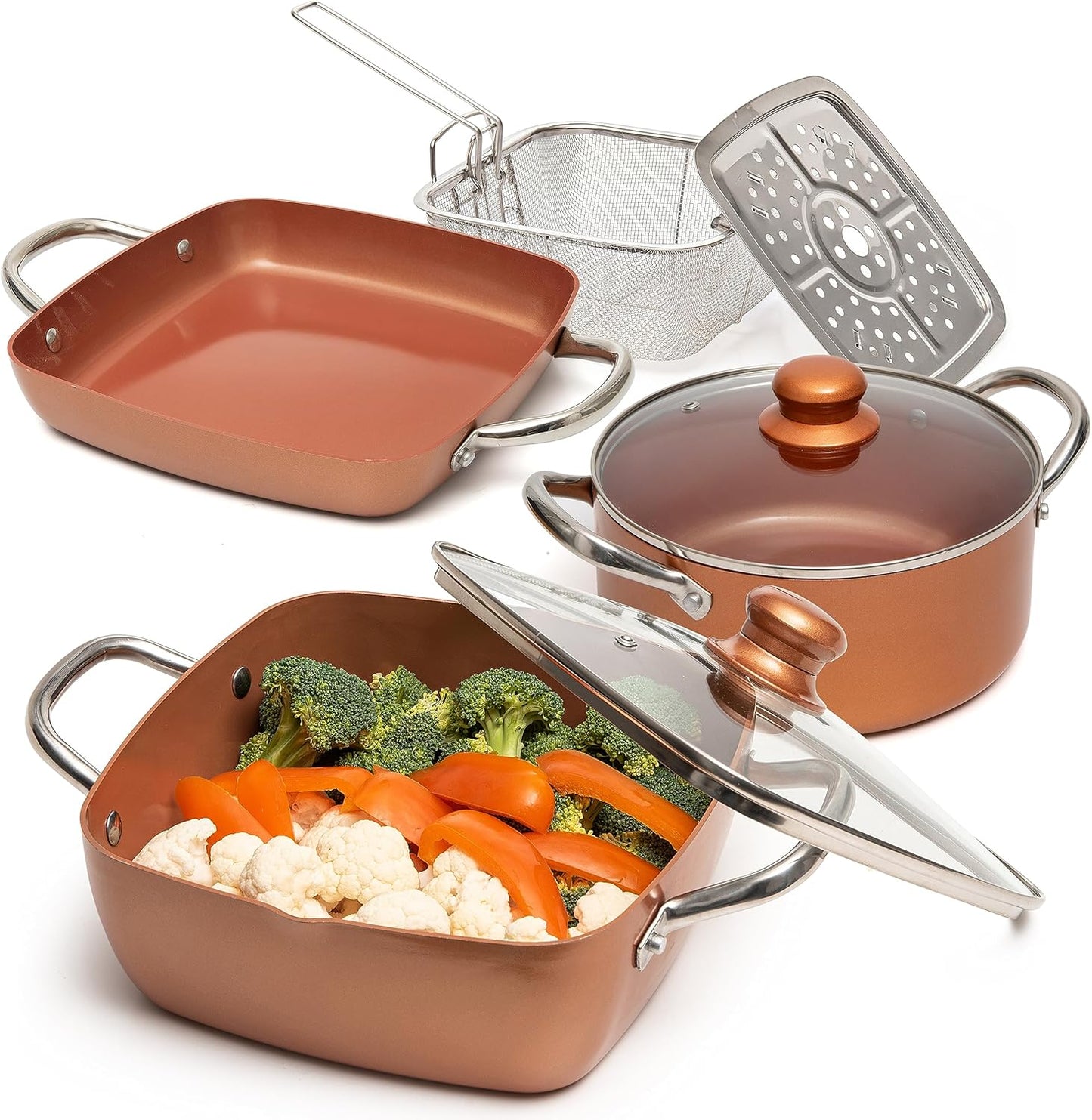 Versatile Copper Chef Cookware Set for Healthy Cooking Needs