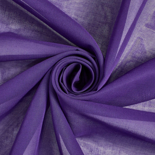 100% Cotton Voile Fabric Solid Pattern 60 in Purple for Crafts