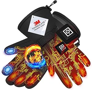 XTSZX Heated Gloves for Men Women - Rechargeable Warm Touchscreen