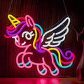 Unicorn Neon Sign for Wall Decor Pink Flying Unicorn LED Light