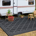 Outdoor Rug 10x14 ft Waterproof Patio Mat - Reversible Large Rug