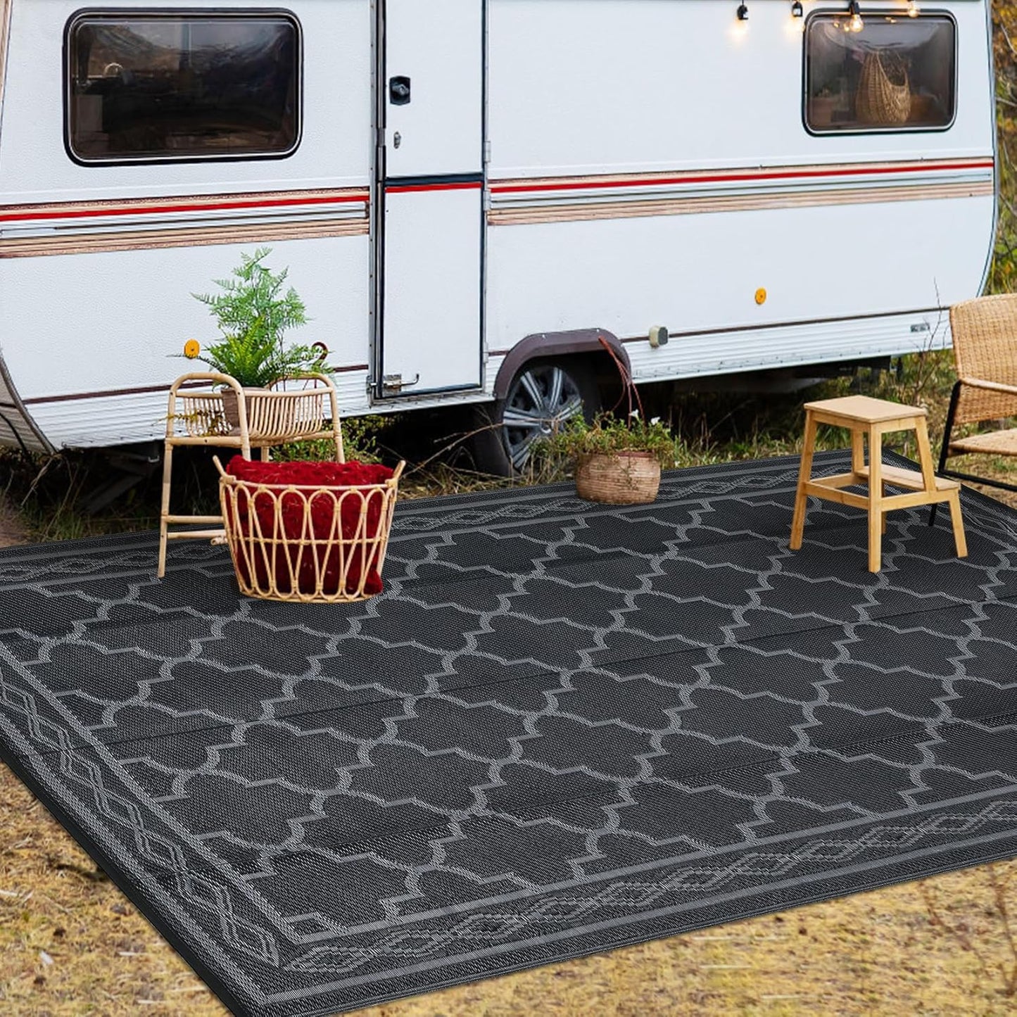 Garvee Outdoor Rug for Patio Clearance - Waterproof Camping Mat