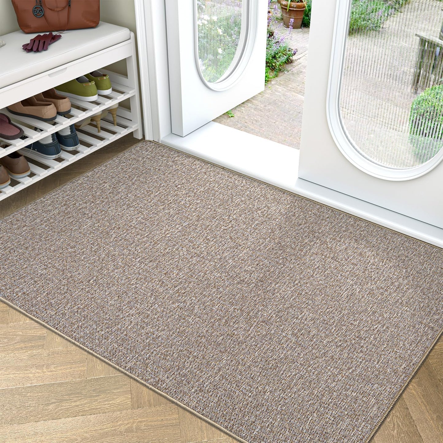 LUMI Ultra Thin Door Mat for Entryway, Easy Clean Indoor Doormat