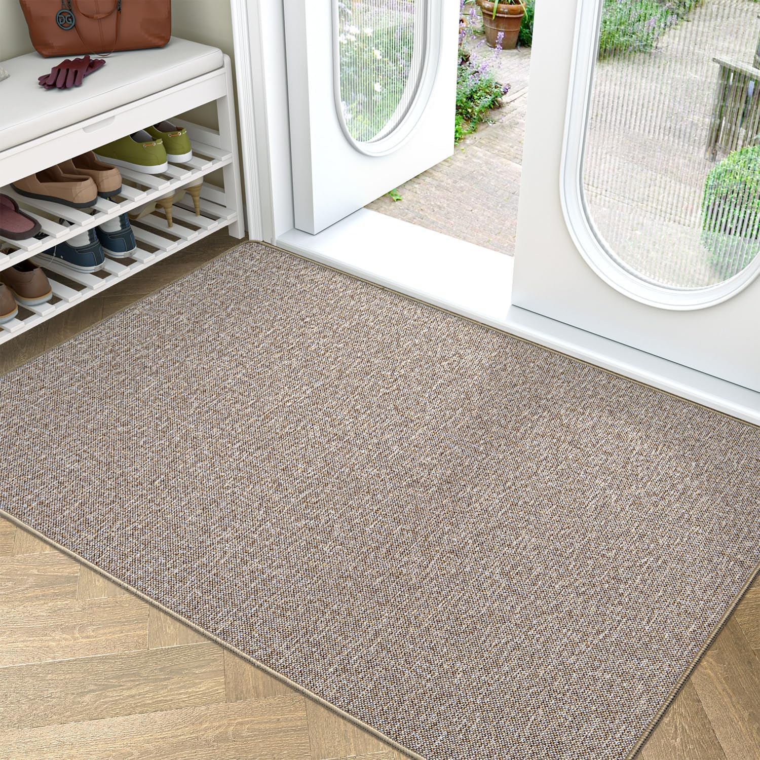 LUMI Ultra Thin Door Mat for Entryway, Easy Clean Indoor Doormat