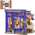 ROBOTIME Leisure Time Tea Room Miniature House Kit - Relaxing DIY
