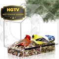 Clear Bird Feeders for Window Viewing Inside - Stable Suction Mount