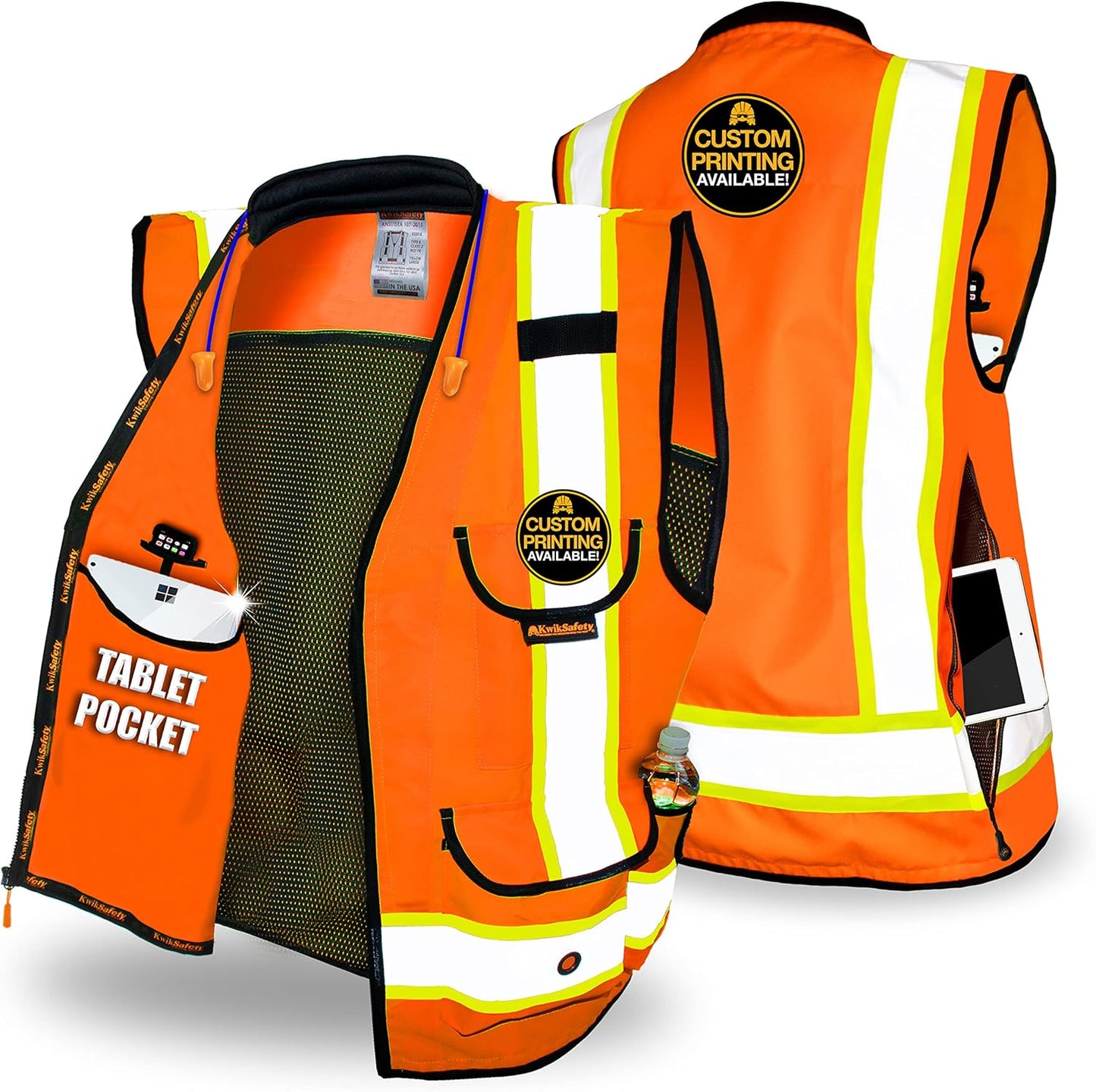 KwikSafety GODFATHER Safety Vest with Cushioned Collar & Pockets