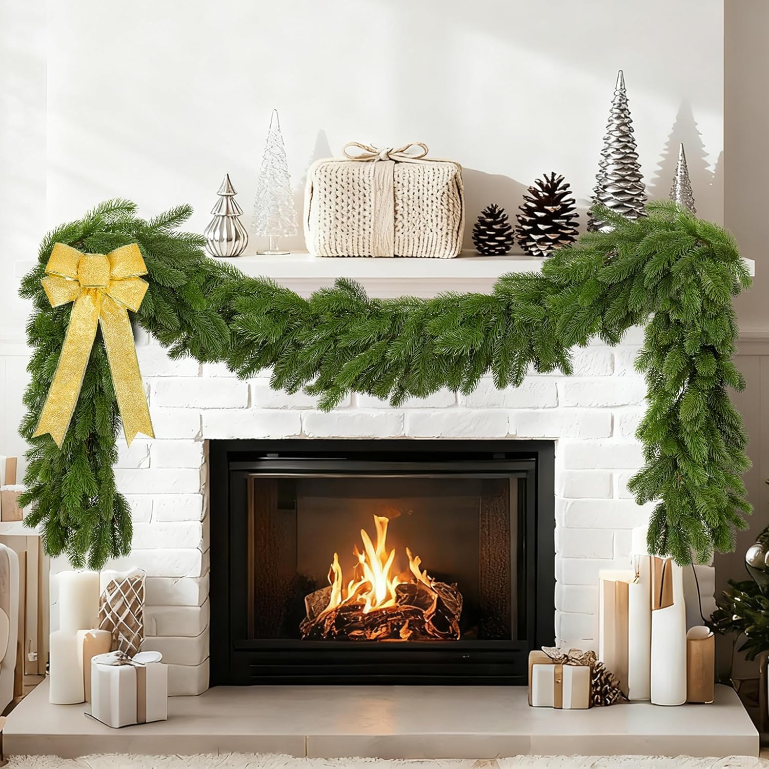 9 Ft Artificial Christmas Norfolk Garland for Festive Decor