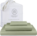 Threadmill 500 Thread Count Twin Damask Stripe Sheet Set - Soft Sage