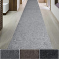 iCustomRug Hallway Runner Rug 4 ft x 46 ft Grey - Durable All-Weather