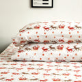Twin Santa Sleigh 4-Piece 100% Turkish Cotton Flannel Sheet Set