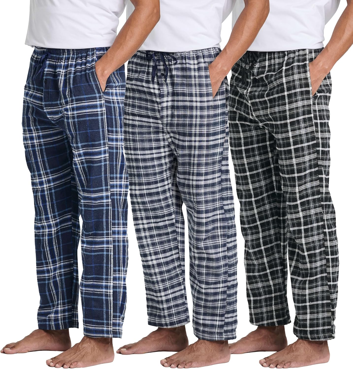 Real Essentials Men's Pajama Pants: Comfortable Cotton Lounge Wear