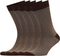 VRD Mens Dress Socks 5-Pack Assorted Patterns - Comfortable Everyday
