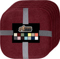 Slip Resistant Chair Cushions Set of 6 16x16 in Wine - Memory Foam