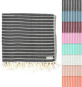 Sand Cloud Turkish Beach Towel - Quick Dry, Sand Resistant Gocek Black