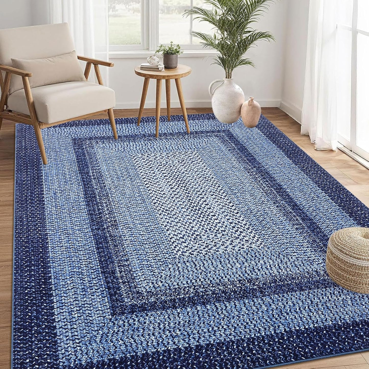RUGSREAL Washable 5x7 Boho Rug for Modern Indoor Spaces